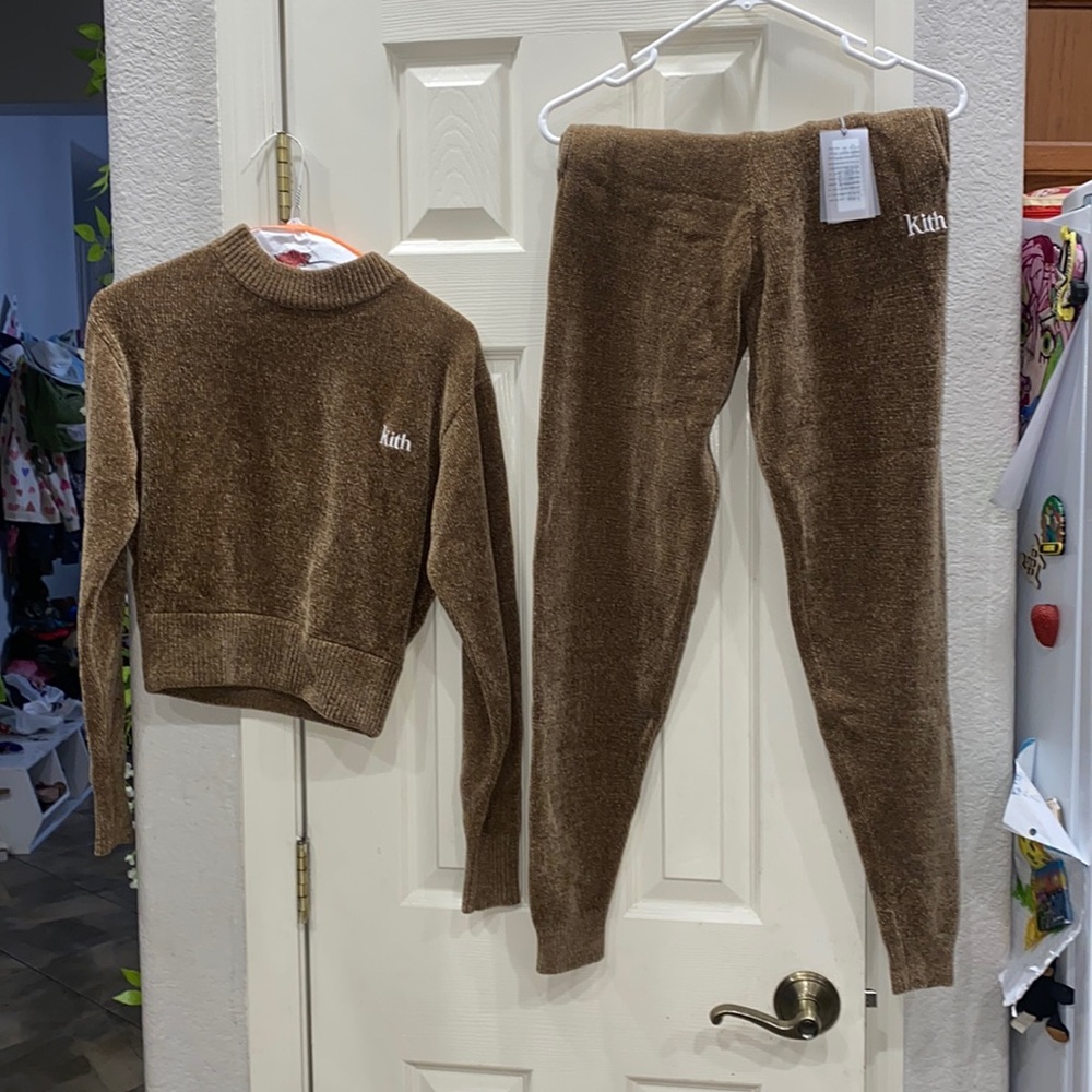 NWT KITH Marlowe Chenille Jogger -Teak Set Size XS
